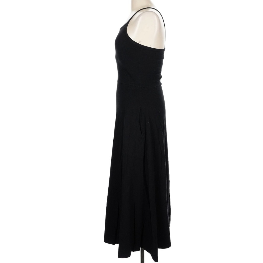Pact Black Shelf Bra Fit & Flare Organic Stretch Midi Dress Small - Picture 5 of 11